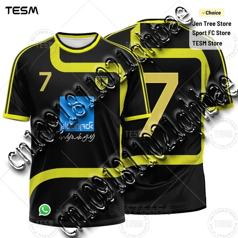Men Sports Serseys 3D High-Definition Printed T-Shirts Free Design Advertisement Short Sleeves Casual Outdoor Shirts Number Team