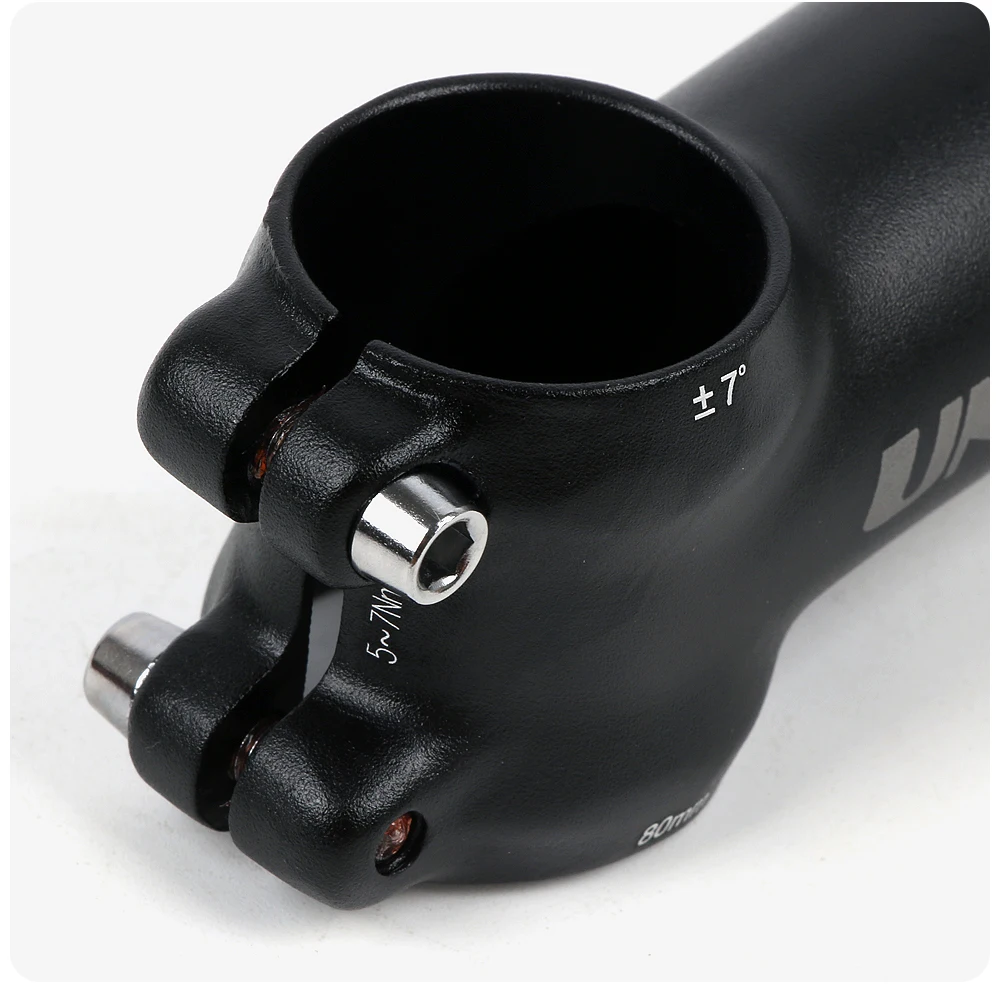 UNO Fahrrad Vorbau Ultraleicht 7/17/35 Grad 28,6x25,4 MM 60-130 MM MTB Road Vorbau Fahrrad für Gabel Berg MTB Fahrrad Kalloy Schwarz Splitter – Detail 7