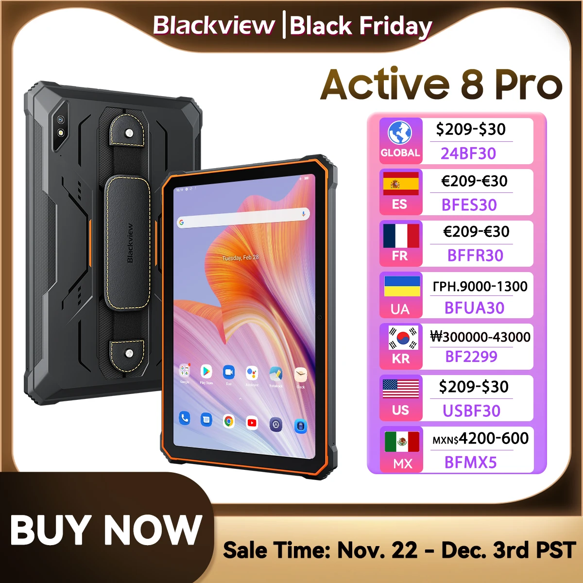 World Premeire] Blackview Active 8 Pro Rugged Tablets Android 13 