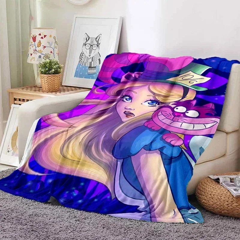 Cartoon 29 Style Alice in Wonderland Cheshire Cat Soft Flannel Blanket for Bed Bedroom Sofa Picnic,Throw Blanket for Outdoors 3D 5