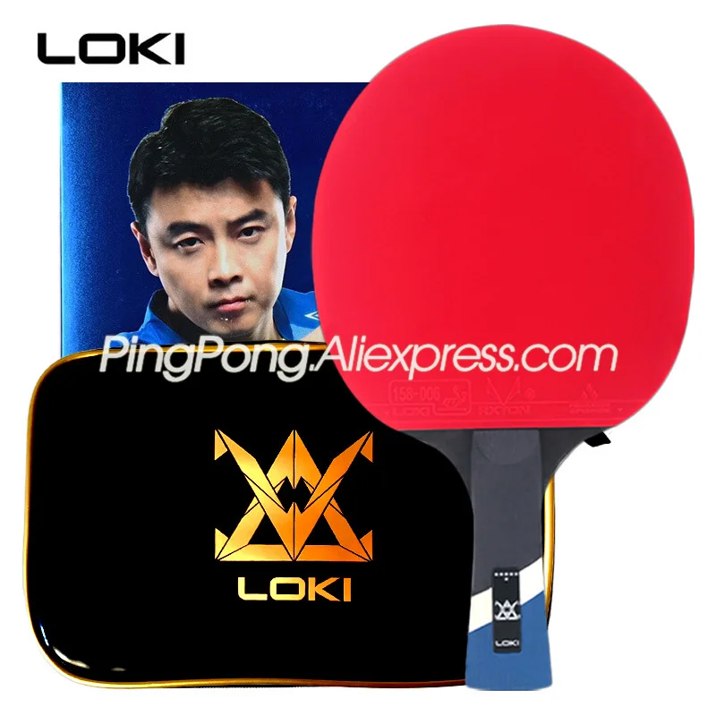 Original LOKI 6 Star CARBON Racket สแควร์ (Sticky RXTON 3ยาง) 6ดาว Ping