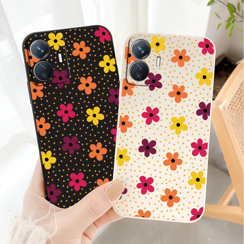 Colorful Floral Soft Silicone Phone Case Cover