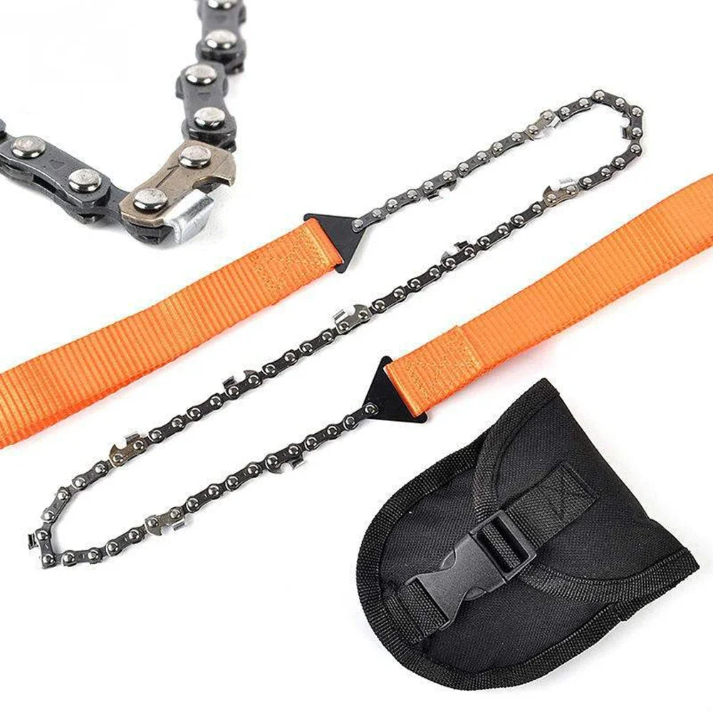 Hand Saw,Multi Purpose Saw,Handheld Saw,24 Inch Pocket Chain Saw,Hand ChainSaw 65 Manganese Steel,Outdoor Wood Cutting Chain Saw,Emergency Camping Hiking Survival Tool