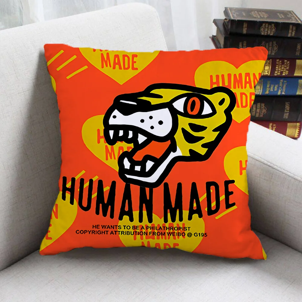 

Humans Made Pillow Cover Decorative Pillowcases 40x40 Pillowcase Short Plush Duplex Printing Lounge Chairs Cushion Covers 45x45