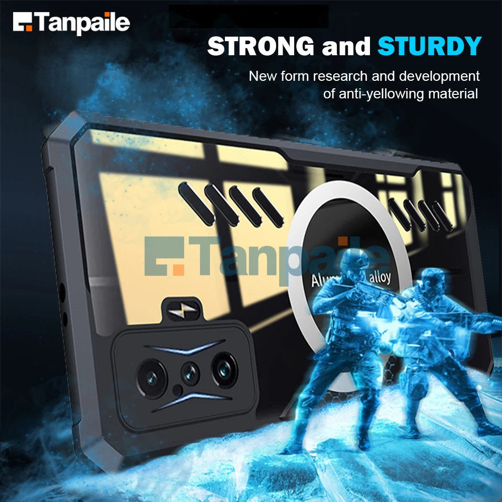Tanpaile Cooling Magnetic Shockproof Hard Bumper Case with Heat Dissipation