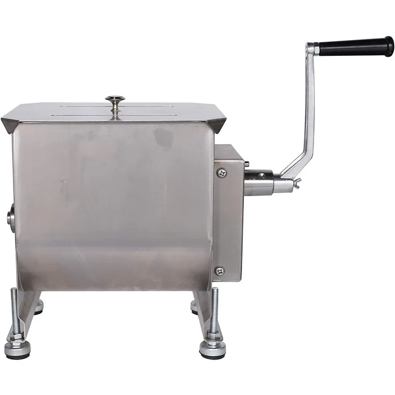 

CMI Commercial Stainless Steel Manual Meat Mixers with Lid,40Lb/20L Tank,(Mixing Maximum 30-Pound for Meat)