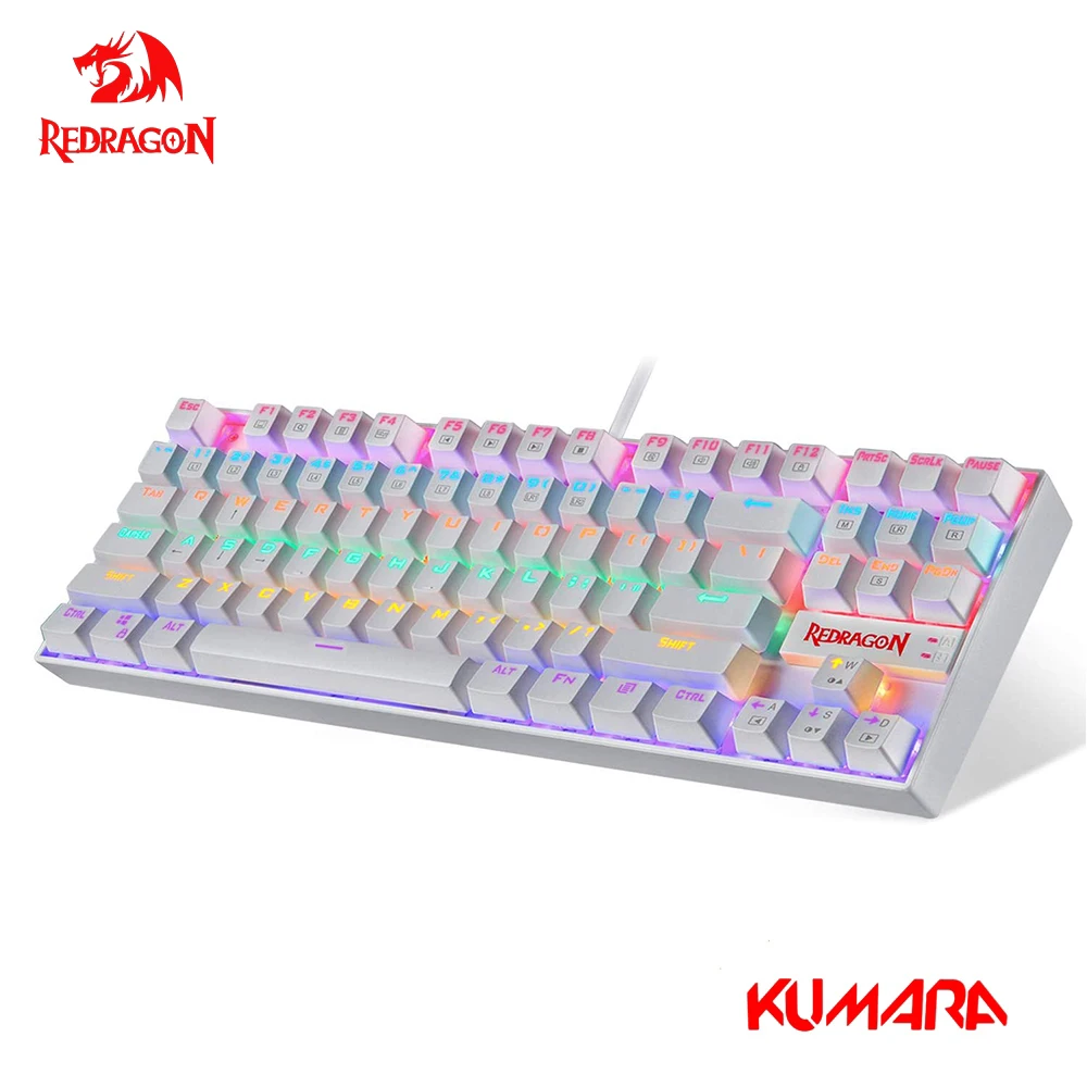 Clavier Gamer - REDRAGON KUMARA MECANIQUE K552 BLEU SWITCH - White