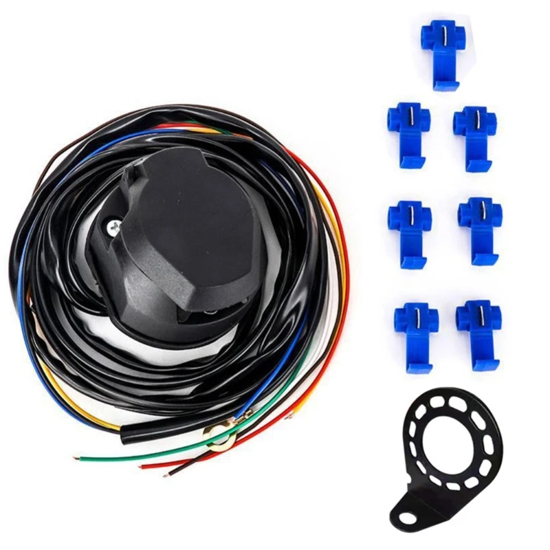 

12V 13 Pin Trailer Plug Universal 13Pole Electrical Caravans Wiring Connector Towing Bar Socket Adapter