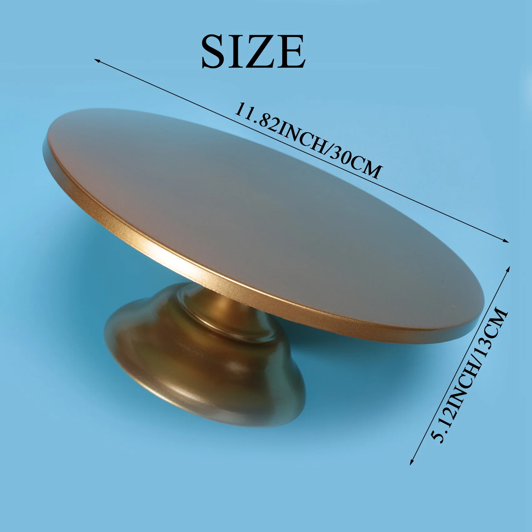 

12 Inch Iron Round Cake Stand Cake Plate Pedestal Dessert Holder Wedding Birthday Party-Gold