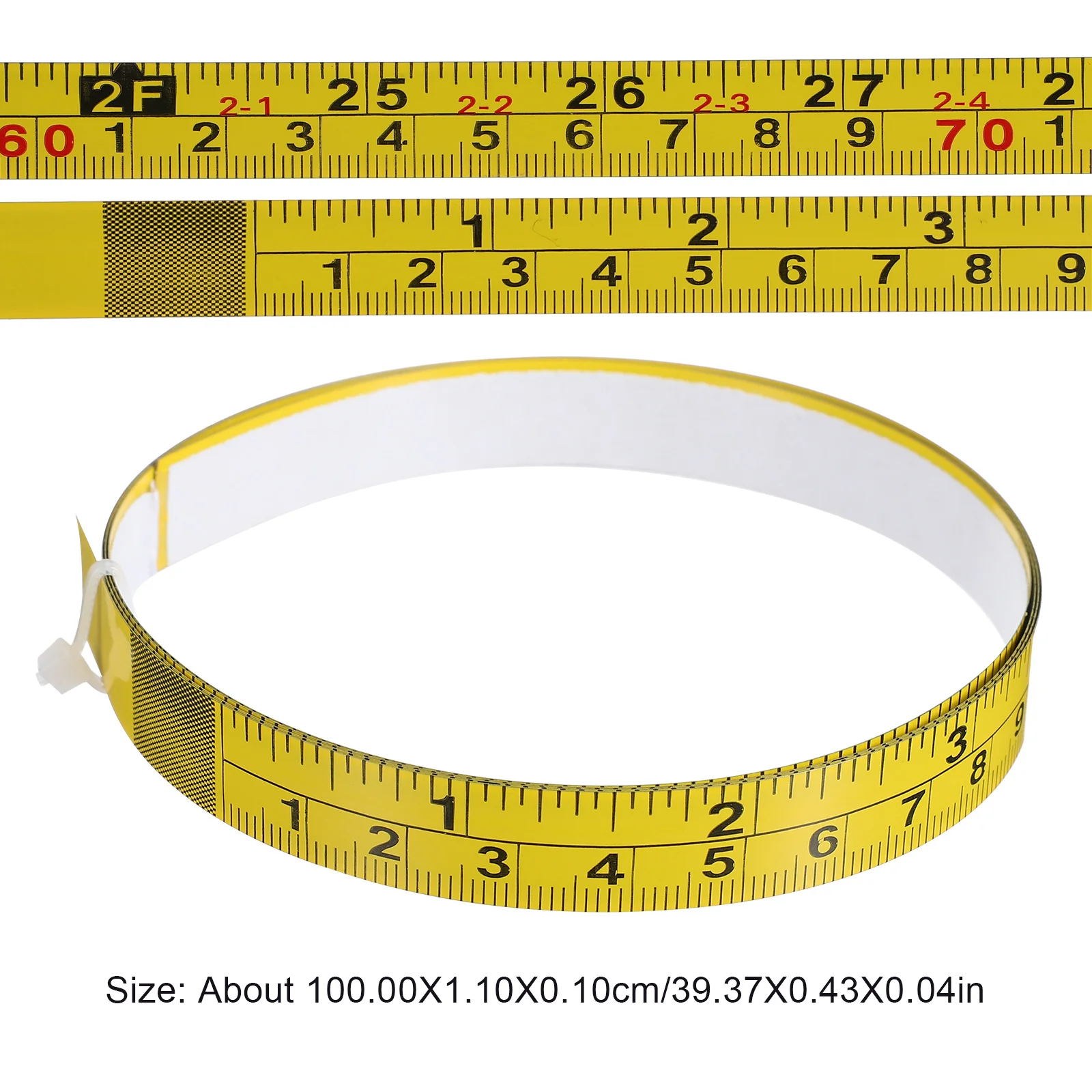

3 Pcs Ruler Work Measure Tape Adhesive Foot Measuring Long for Table Carbon Steel Woodworking