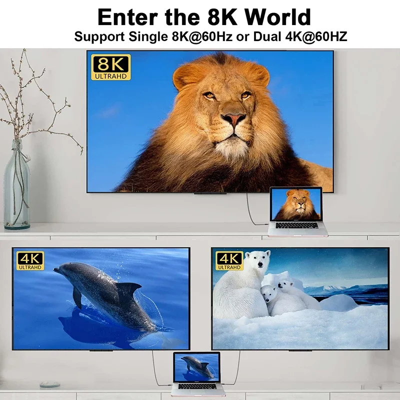 Premium USB4 Cable with LED Display - 8K/60Hz, 40Gbps, 240W PD Charging