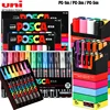 Uni Acrylic Paint POSTS Marker Pen Set Rock Marking Art Pen Graffitti Painting Supplies Colour Pen PC-5M PC-3M PC-1M 1