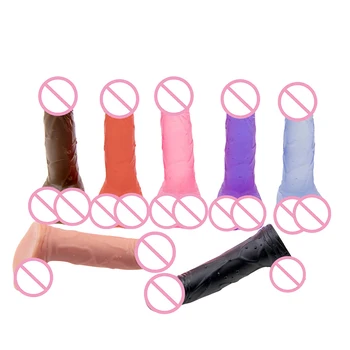 New Translucent Soft Jelly Big Dildo Masturbator Realistic Fake Dick Penis Butt Plug Sex Toys For Woman Vagina Anal Massage Sexy 6