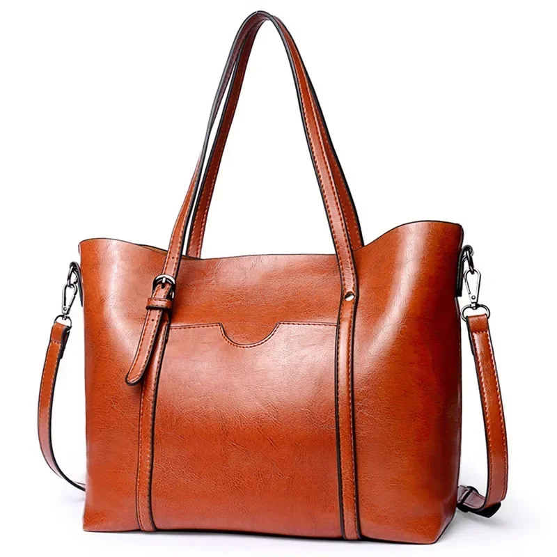 

Women's BagTrendy Vintage Tote Bag Handheld Single Shoulder Crossbody Large Zipper Crossbody Bag Luxury Designer Female Purses