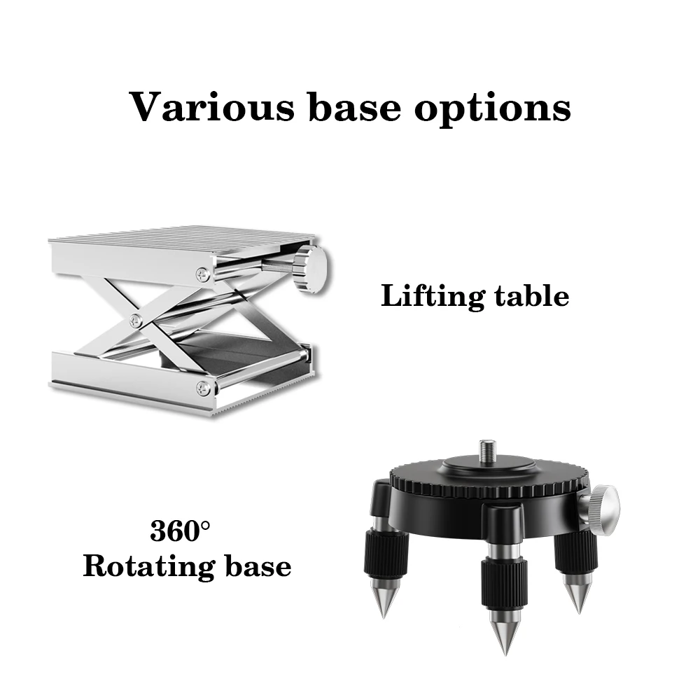 Laser Level Tripod MaKeDa Adjustable Rotation Laser Level Metal Tripod Bracket 360 Rotation Base for 1/4 inch