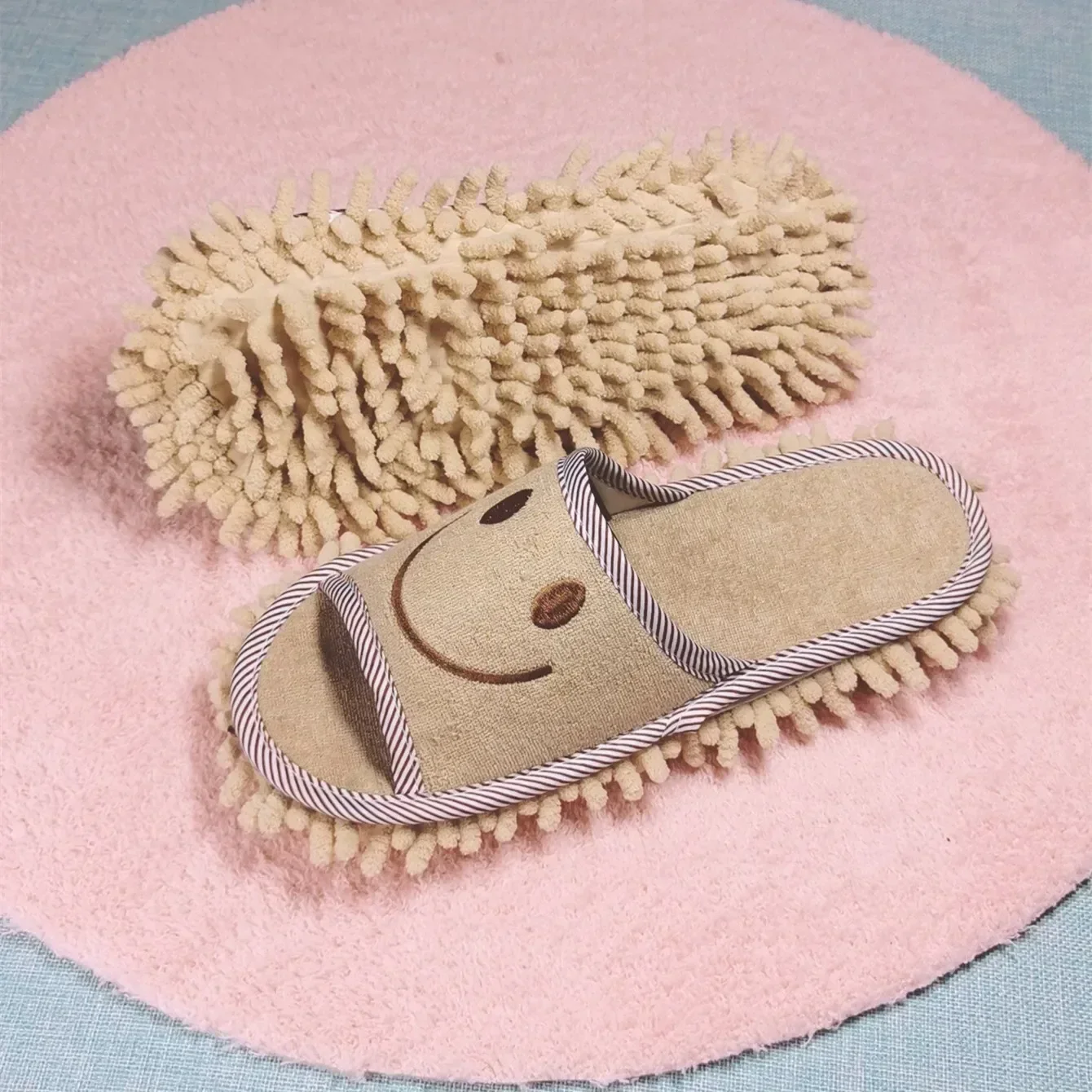 Microfibre Mop Slippers Cleaning Slippers No Hair Loss Floor Cleaning Washable Sole Removable Convenient Mop Multi-functional Lazy Floor Shoes