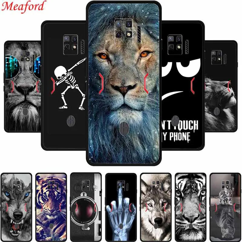 Per Zte Nubia Red Magic 7 Pro Custodia Per Telefono Cover Lion Wolf Tiger Custodia Posteriore Morbida In Silicone Nero Per Custodia Zte Nubia Red Magi