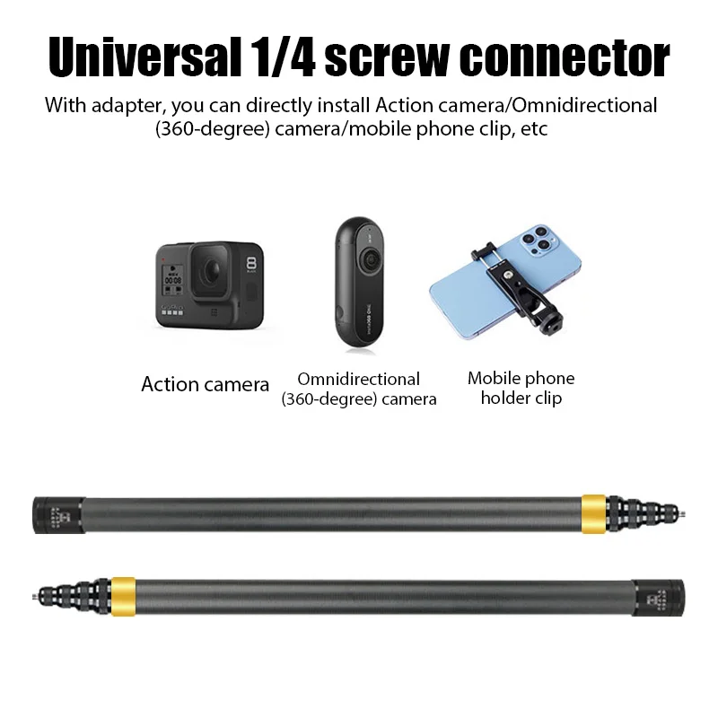 Selfie Stick 290CM Carbon Fiber Invisible Extended Edition Selfie Stick Insta360 X3 GO 3 Action 4 Accessories GoPro Selfie Stick