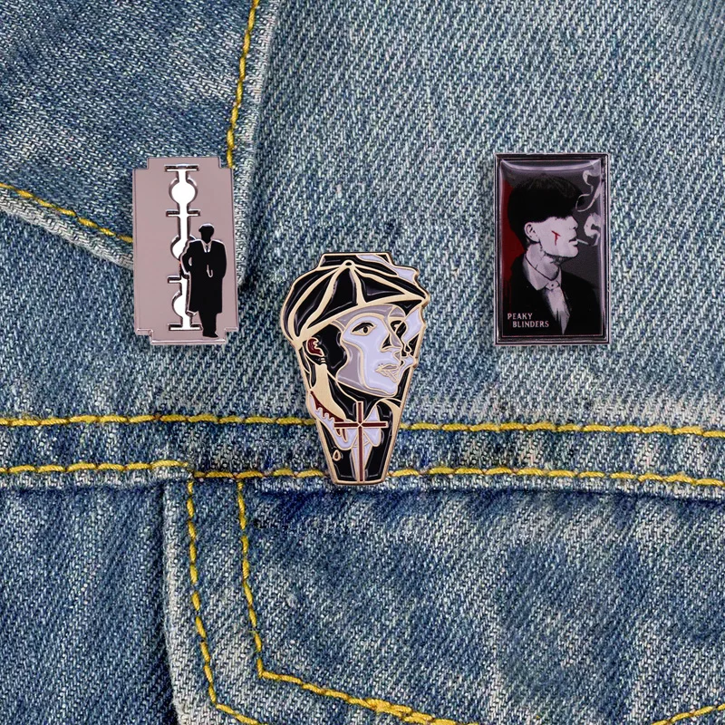 thumbnail image 2 of Misery Is All The Rage Enamel Lapel Pin Brooch For Backpacks Overcoat... 2 of 12