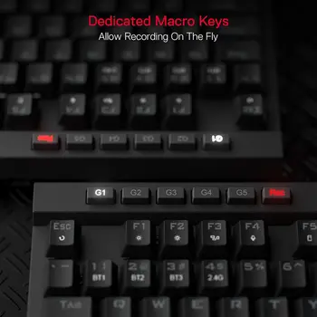 Redragon K580 PRO Wireless RGB Gaming Keyboard, 3-Modes 104 Keys Mechanical Keyboard Hot-Swap Socket, Linear Red Switch 3