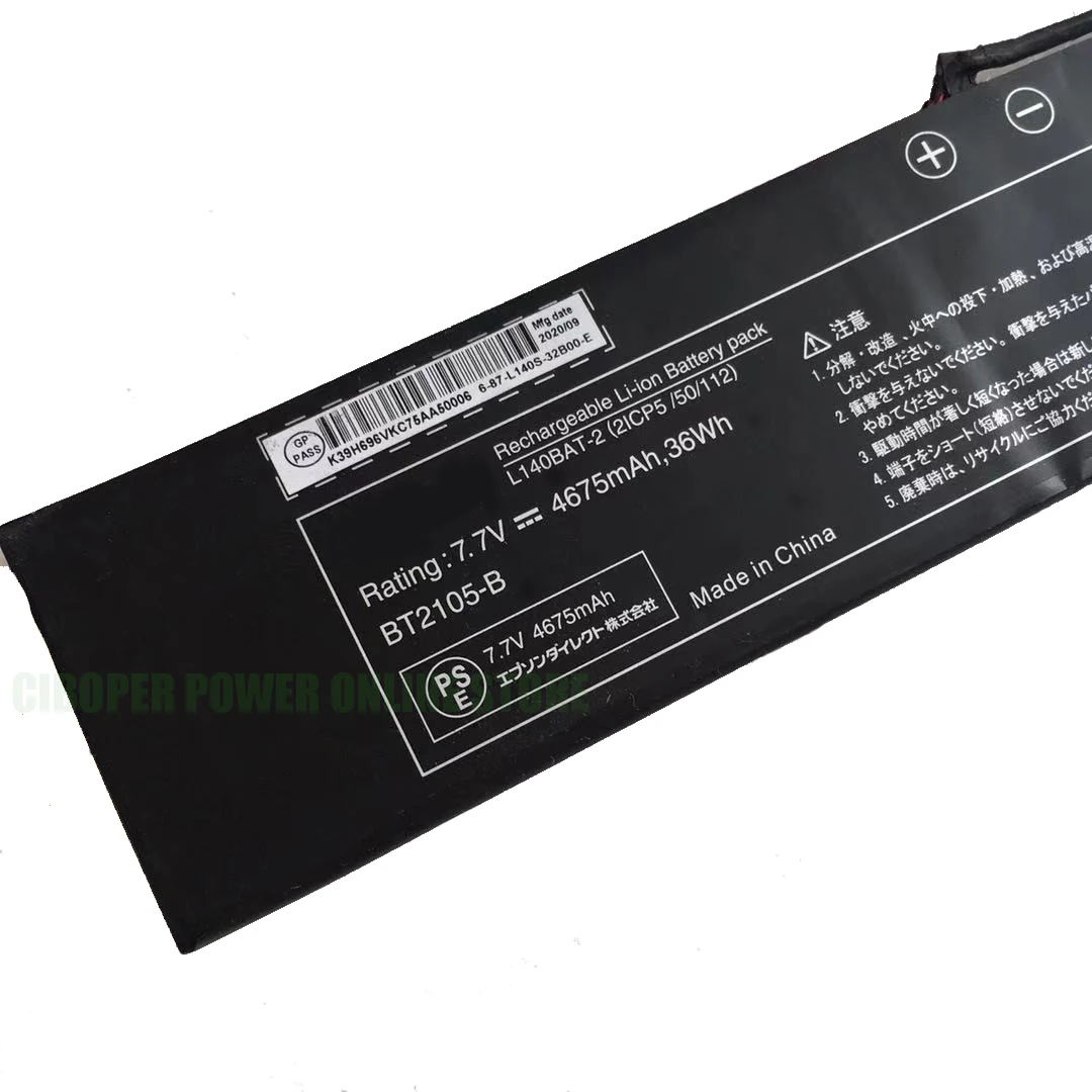 Bateria Nova do Portátil L140bat2 Bt2105-b 7.7v 36wh 4675mah da Bateria do Portátil de cp - Imagem 3