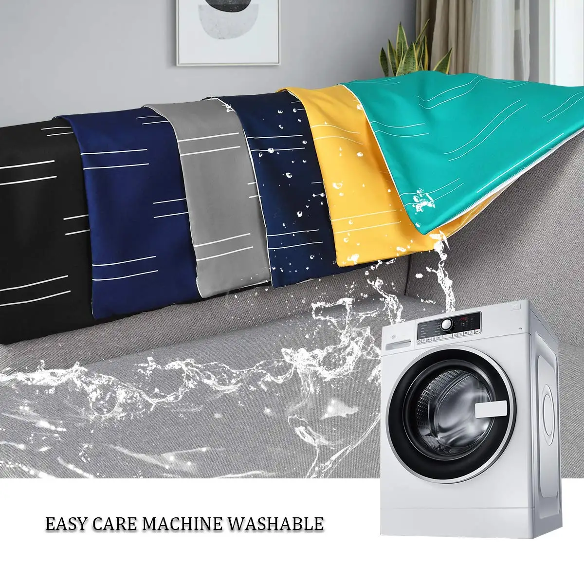 Nordic gray white geometric pillowcase home decoration living room sofa decoration cushion cover 40*40 car waist pillowcase 6