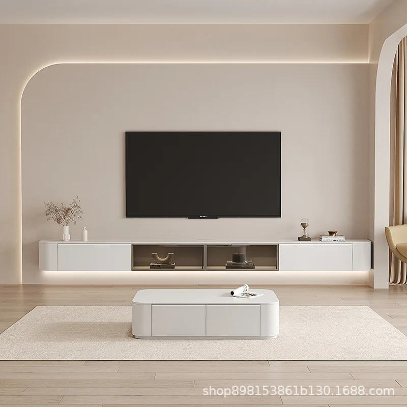 

Luxury Light Tv Stand Simple Wall Drawer Exhibition Display Tv Cabinet Salon White Partitions Muebles Para Hogar Furnishings