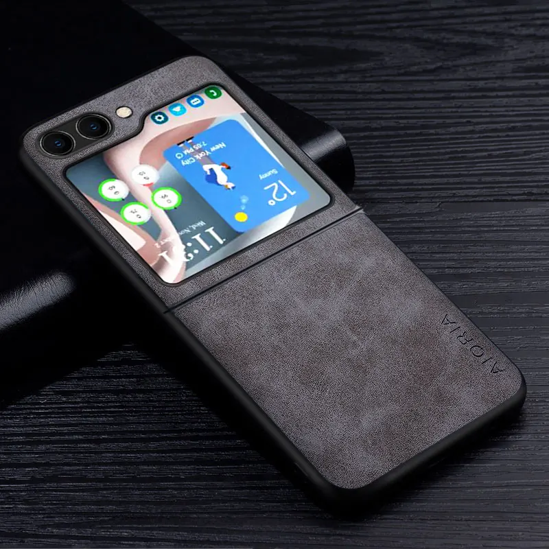 Premium PU Leather Scratch-Resistant Solid Phone Case