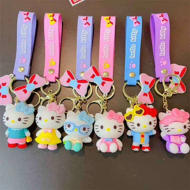 Porte-clés inspirés de Hello Kitty 6 motifs charmants, cadeau