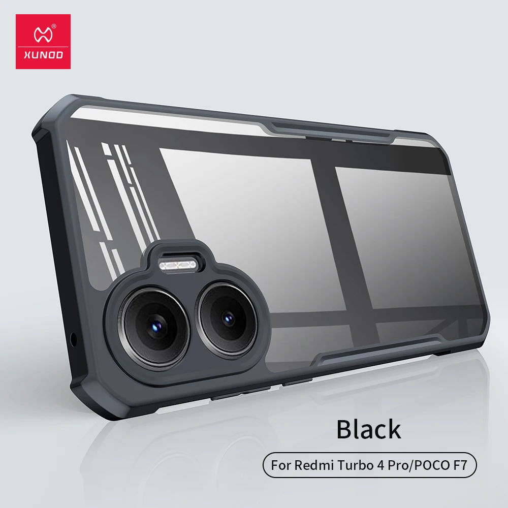Xundd POCO F7 ケース Redmi Turbo 4 Pro 透明電話カバー耐衝撃