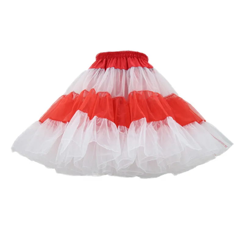 

Puffy Organza Skirt Petticoats Vintage Mulitcolor Underskirts Women Plus Size Dance Crinoline
