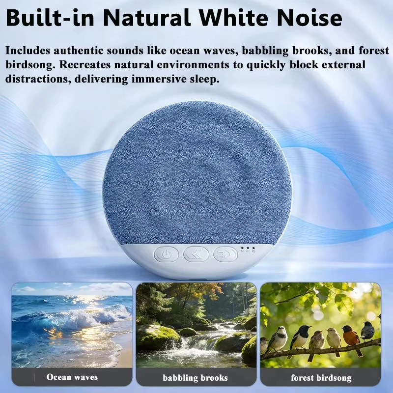 Ultra-Thin Bluetooth Speaker with Nature Sounds & White Noise