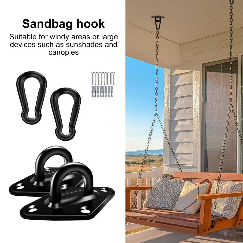1 Set Sandbag Hook Stainless Steel Outdoor Sun Shade Sail Hardware Kit Garden Patio Awning Canopy Hammock Installation Hook