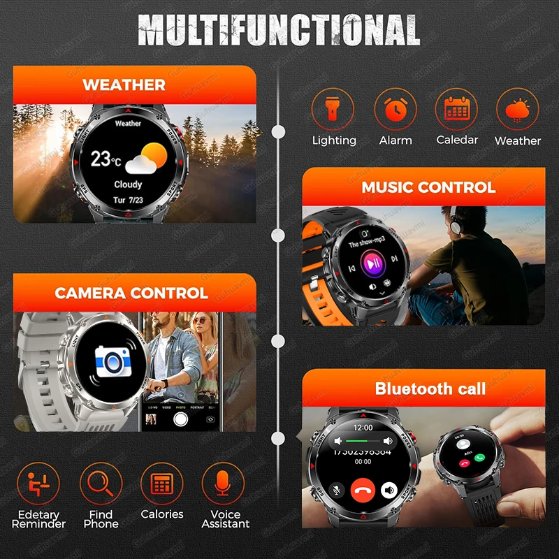 2025 New GPS Map Navigation Smart Watch Men Women Amoled Screen 3ATM Waterproof Sport SmartWatch Compass NFC BT Call Watches Men