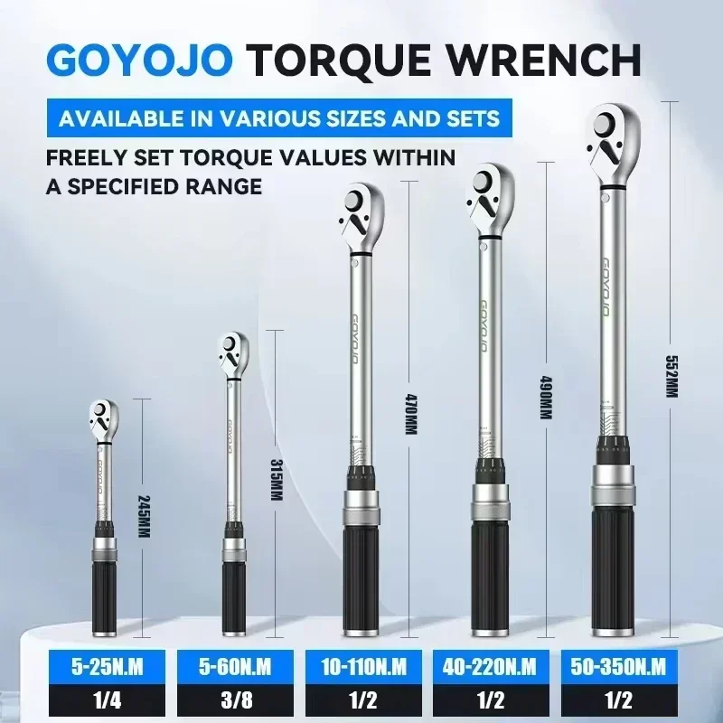 Torque Wrench 3/8&rdquo; Torque Wrench 5-60N.m Square Drive 1/4&rdquo; Pro Torque Wrench 5-25N.m Professional Bicycle Automotive Repair Tool