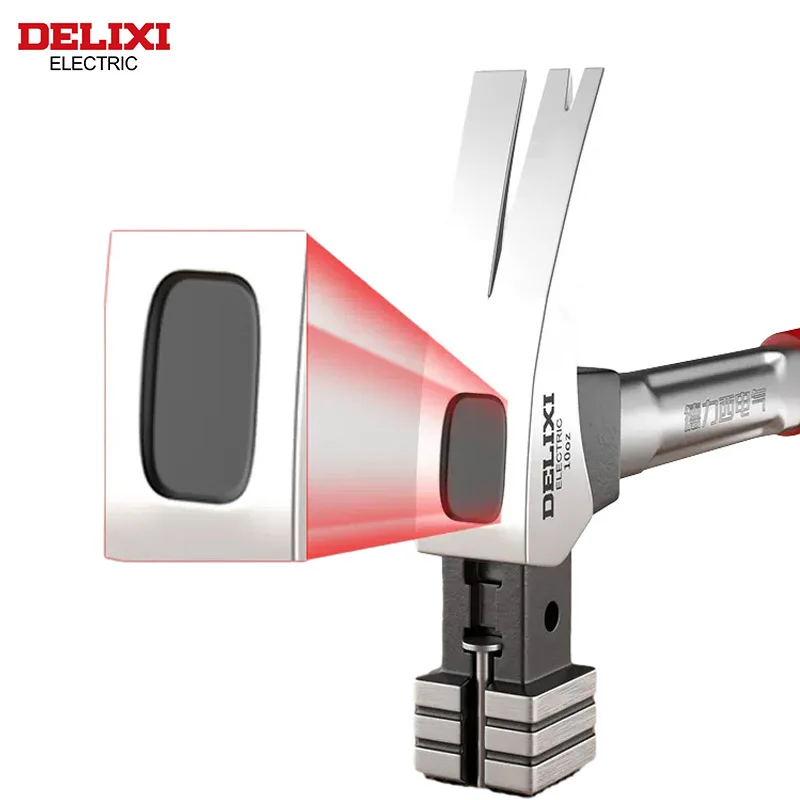 DELIXI ELECTRIC High Carbon Steel Multifunction Non-slip Shockproof Magnetic Claw Hammer Woodworking claw hammer multitool hammer