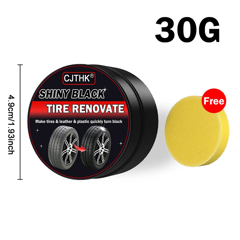 30g Tire Coating Wax Car Tire Retreading Film Plating Cream Shine Paste Anti-Aging