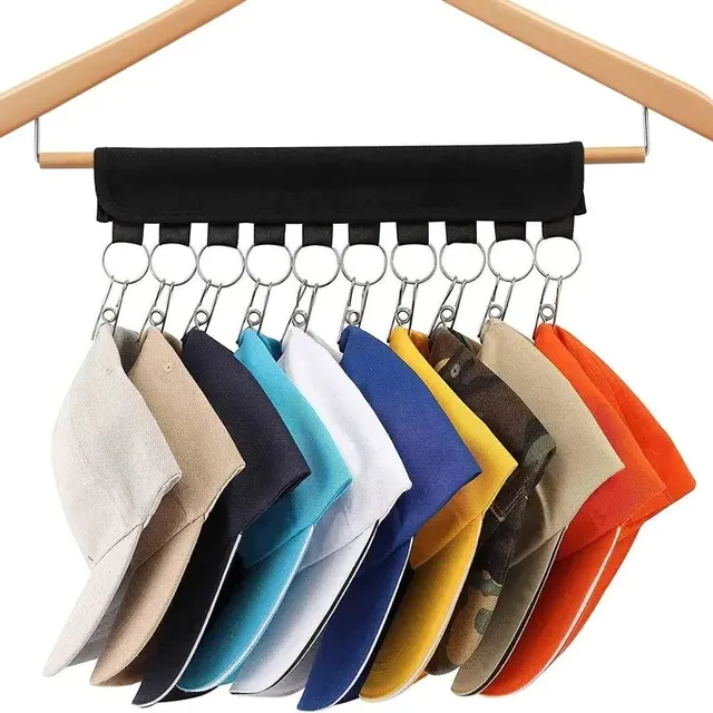 Foldable Hat Towel Hanger Clip Magic Binding Fabric Cap Hangers with Stainless Steel Clips Wardrobe Clothing Organizer Save Spac