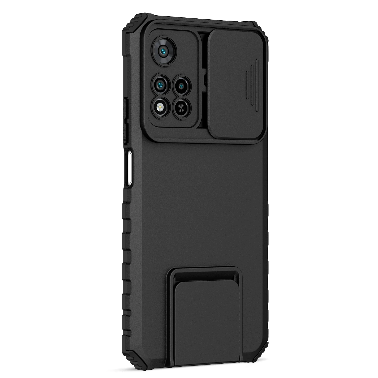 Enhanced Shockproof Case with Slide Camera Lens Protection & Stand Function