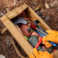 Outdoor Camping Tools Storage Bag Large Capacity Cylinder Tent Stake Bag Waterproof Hiking Tent Peg Ground Nail Holder Bag 2