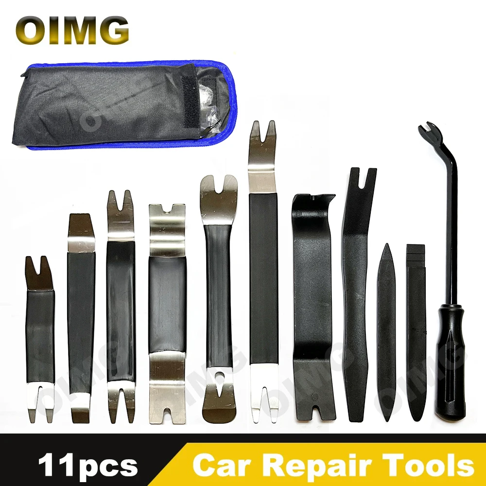 Metal Auto Door Clip Trim Remover Tools Kits Car Interior Dash Radio Audio Installer Pry Car Fastener Disassembly Tool 1