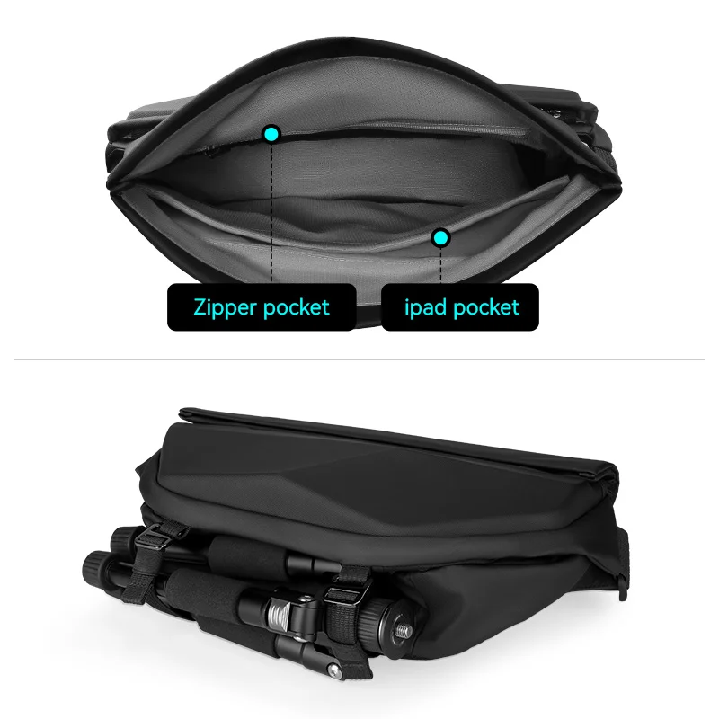Mark Ryden Hard Shell Men Shoulder Bag Insert Buckle Magnetic Flap Waterproof Crossbody Bag men sling bag