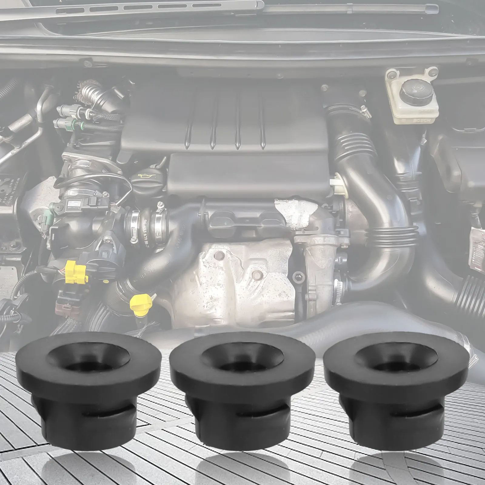 3pcs Car Air Filter Grommet For Citroen-Peugeot 1.6 HDI Diesel