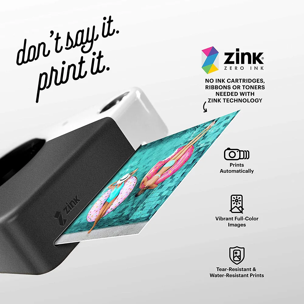 kodak Zink Photo Paper 2x3, Zink Paper Compatible with Kodak Smile, Kodak  Step and Printomatic