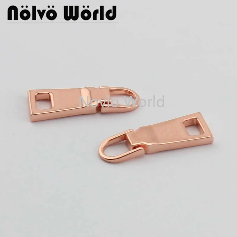 20-100pcs 6 colors 40x14mm high grade metal 5# thick zipper puller slider handbag zip slider diy hardware
