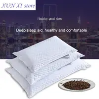 Holaroom Bedding Pillow Neck Protection Pillows Plaid Shaped Buckwheat Husk Filling Cushion for Home Sofa Office Nap Sleeping 2