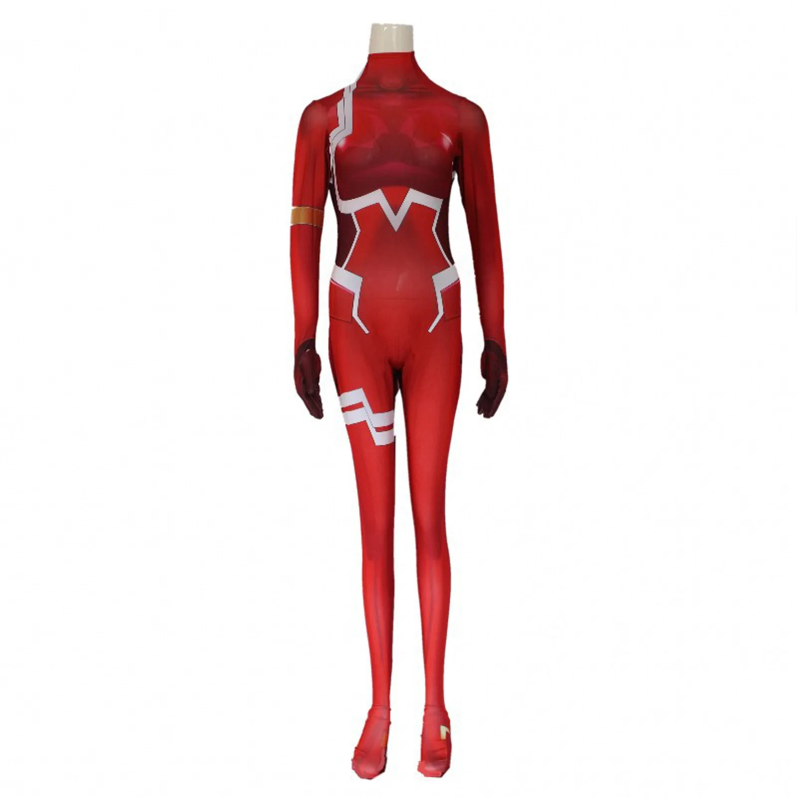 

Anime Darling In The Franxx 02 Zero Two Cosplay Costume Bodysuit Halloween Christmas Carnival Tight 3D Printing Jumpsuits