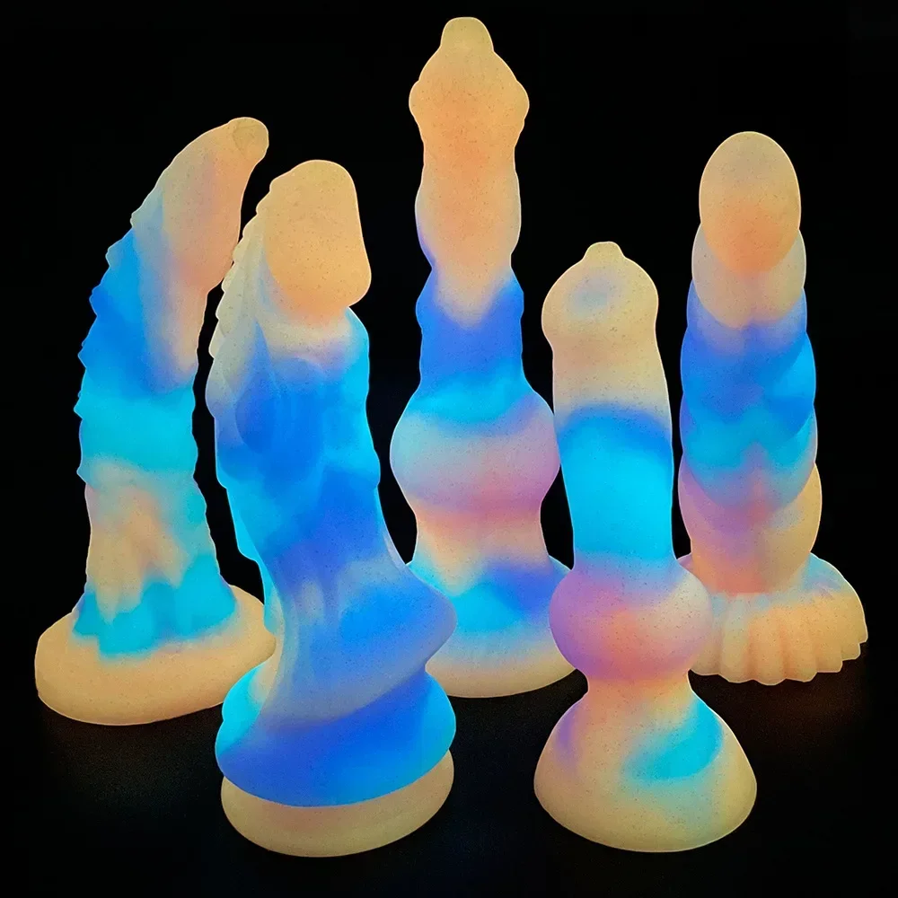 Fluorescent Bad Dragon Dildo Huge Luminous Dildos for Woman Silicone Suction Cup Dog Anal Plugs Masturbator Sex Toys for Couples sex toys