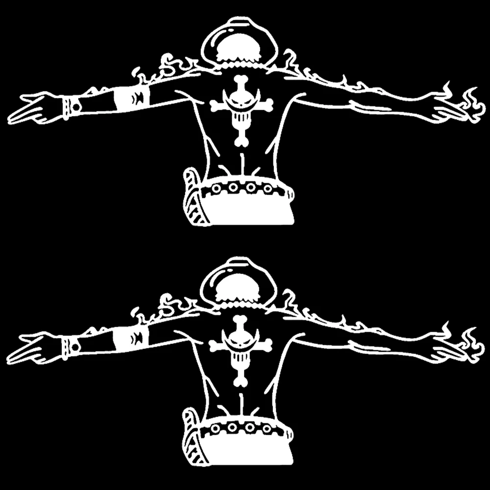 

Автомобильные наклейки King of Pirates Luffy, наклейки на дверь автомобиля, наклейки на стекло Ace, заднее крыло, наклейки для защиты от царапин, наклейки