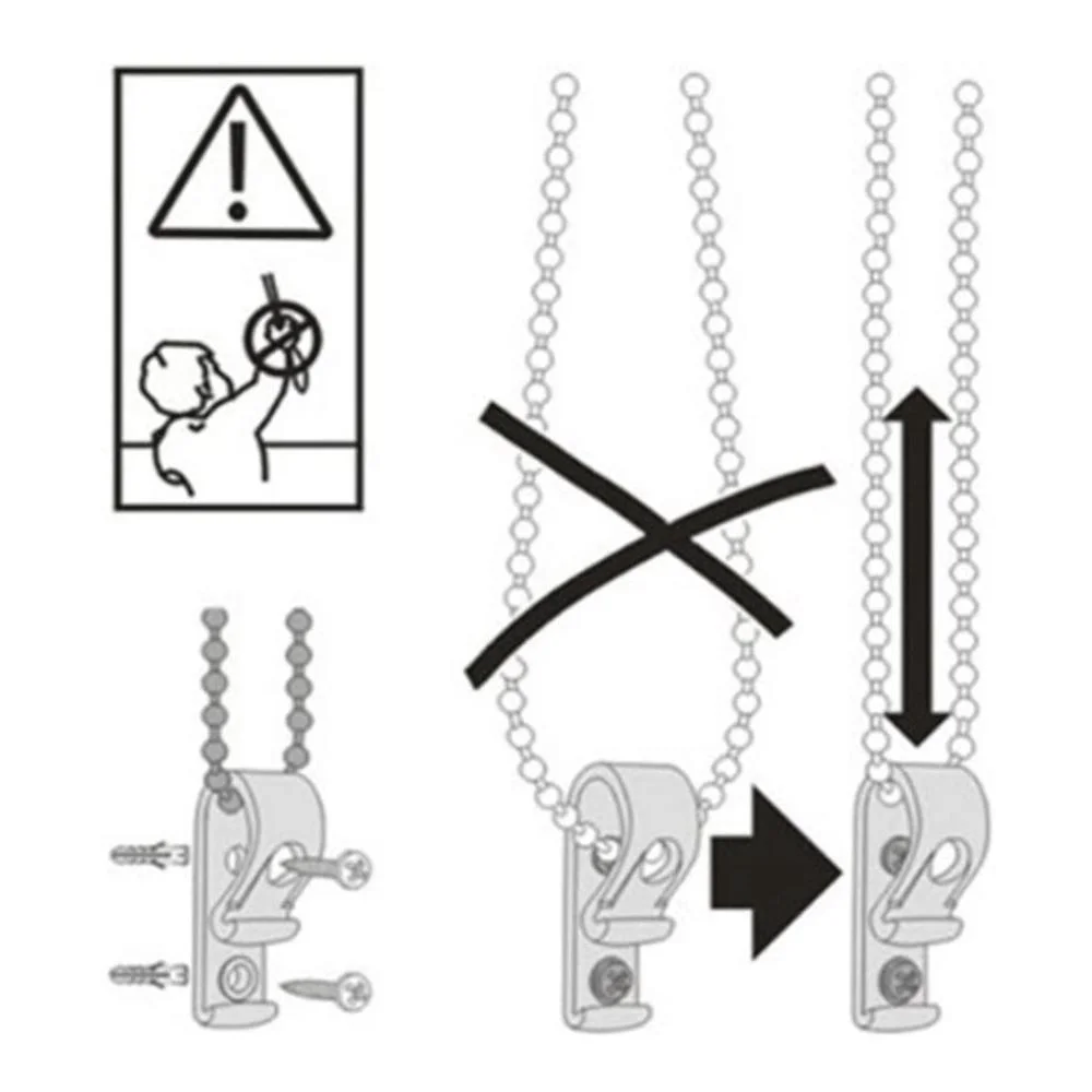 4PCS Child Safe Roller Blind Hook Fixed Clip for Shutter Vertical Roman Blind Chain Cord Rope String Holder Curtain Accessories